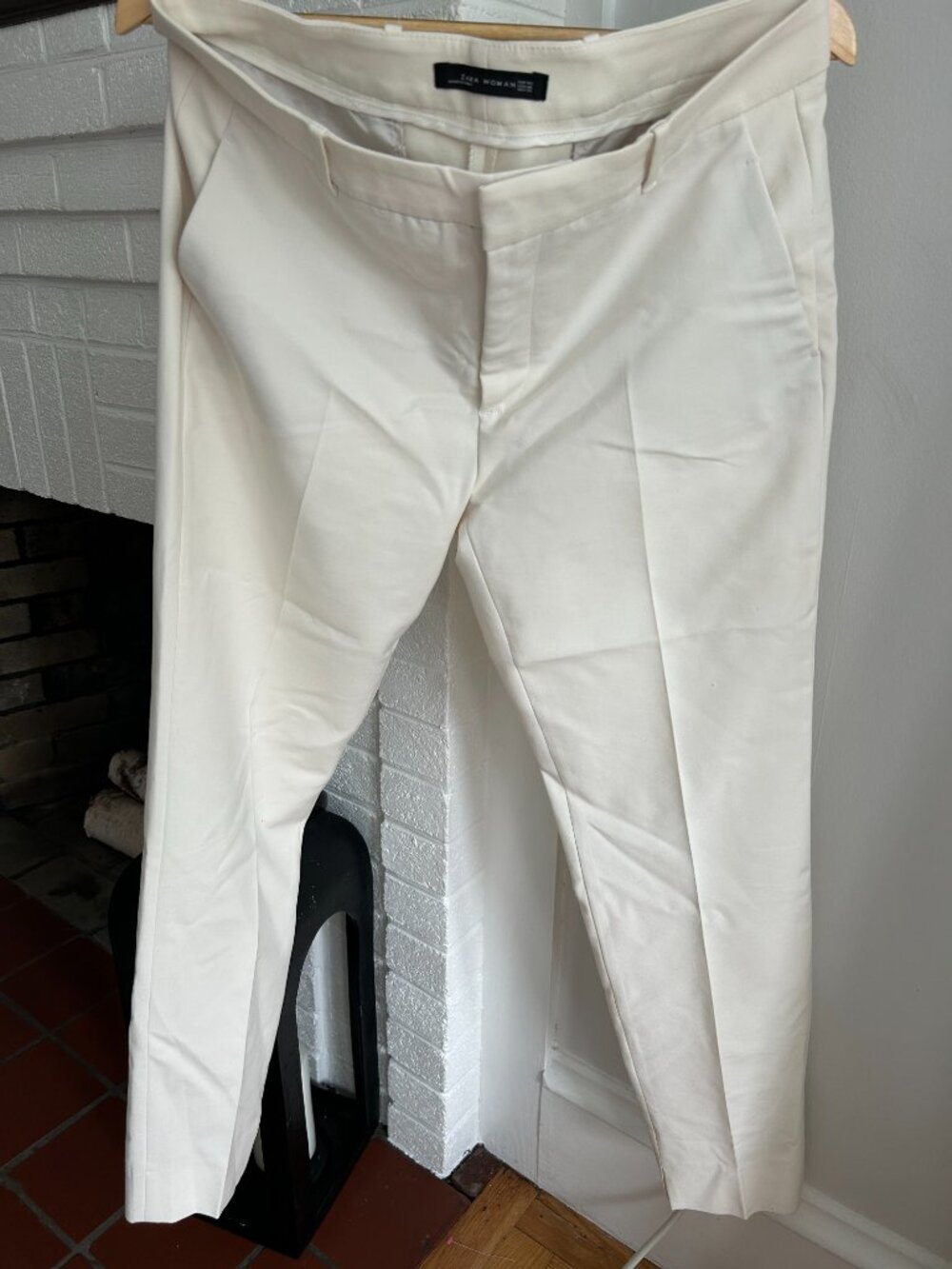 Zara Cream/White Pants Size 10